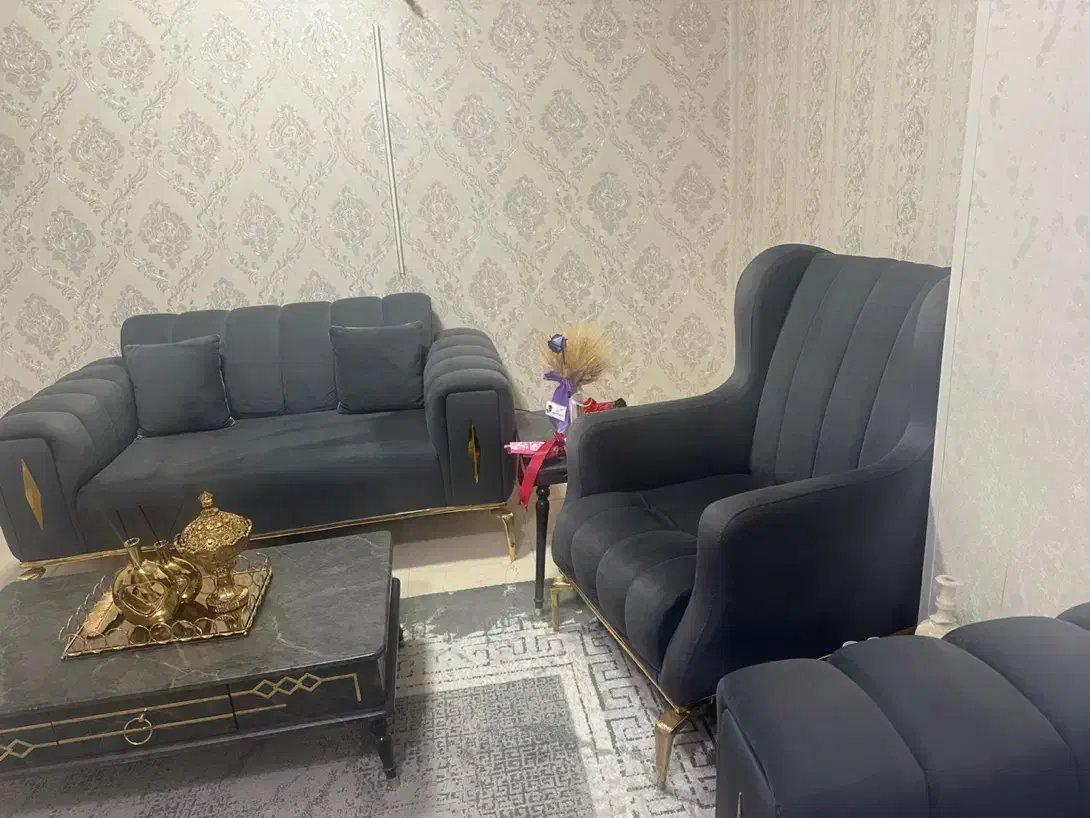 مبل هفت نفره طوسی|مبلمان خانگی و میز عسلی|ایلام, |دیوار