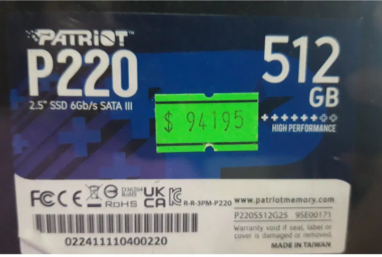 فروش ssd 512 GB - مدل PATRIOT|قطعات و لوازم جانبی رایانه|کرج, جهان‌شهر|دیوار