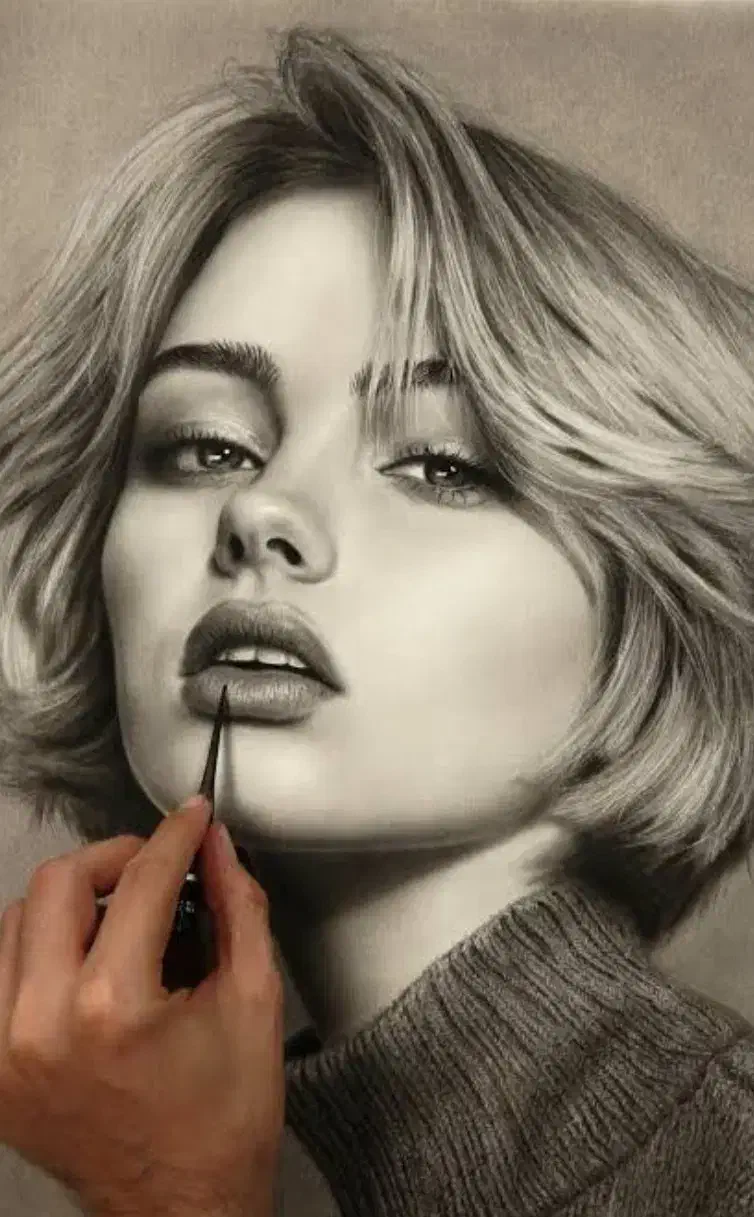 نقاشی سیاه قلم|تابلو، نقاشی، عکس|یاسوج, |دیوار