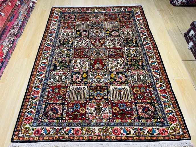 فرش بختیار پرده طرح خشتی اکبند|فرش|تهران, سلسبیل شمالی|دیوار