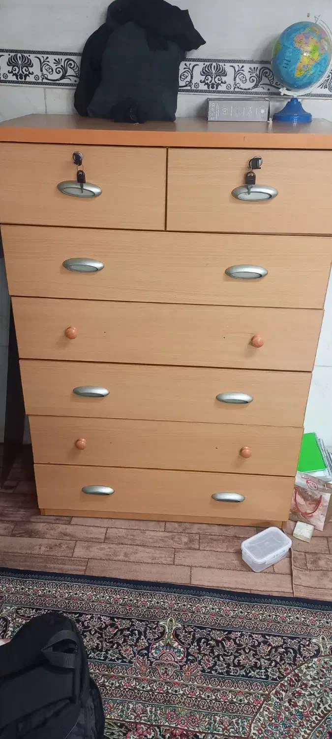 دراور ۵ کشو +دو کشو کوچک|جاکفشی، کمد، دراور|همدان, |دیوار