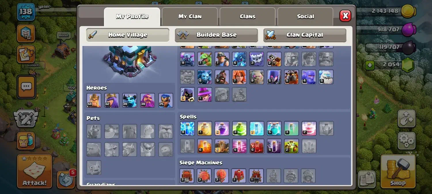 اکانت کلش آف کلنز|کنسول، بازی ویدئویی و آنلاین|رشت, لاکانی|دیوار