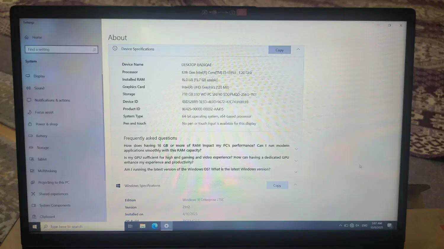 لپ تاپLenovo V15 G4 سالم و نو|رایانه همراه|تهران, آبشار|دیوار