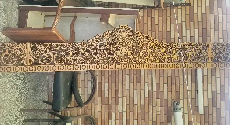 کتیبه پرده چوبی|پرده، رانر، رومیزی|علی‌آباد کتول, |دیوار