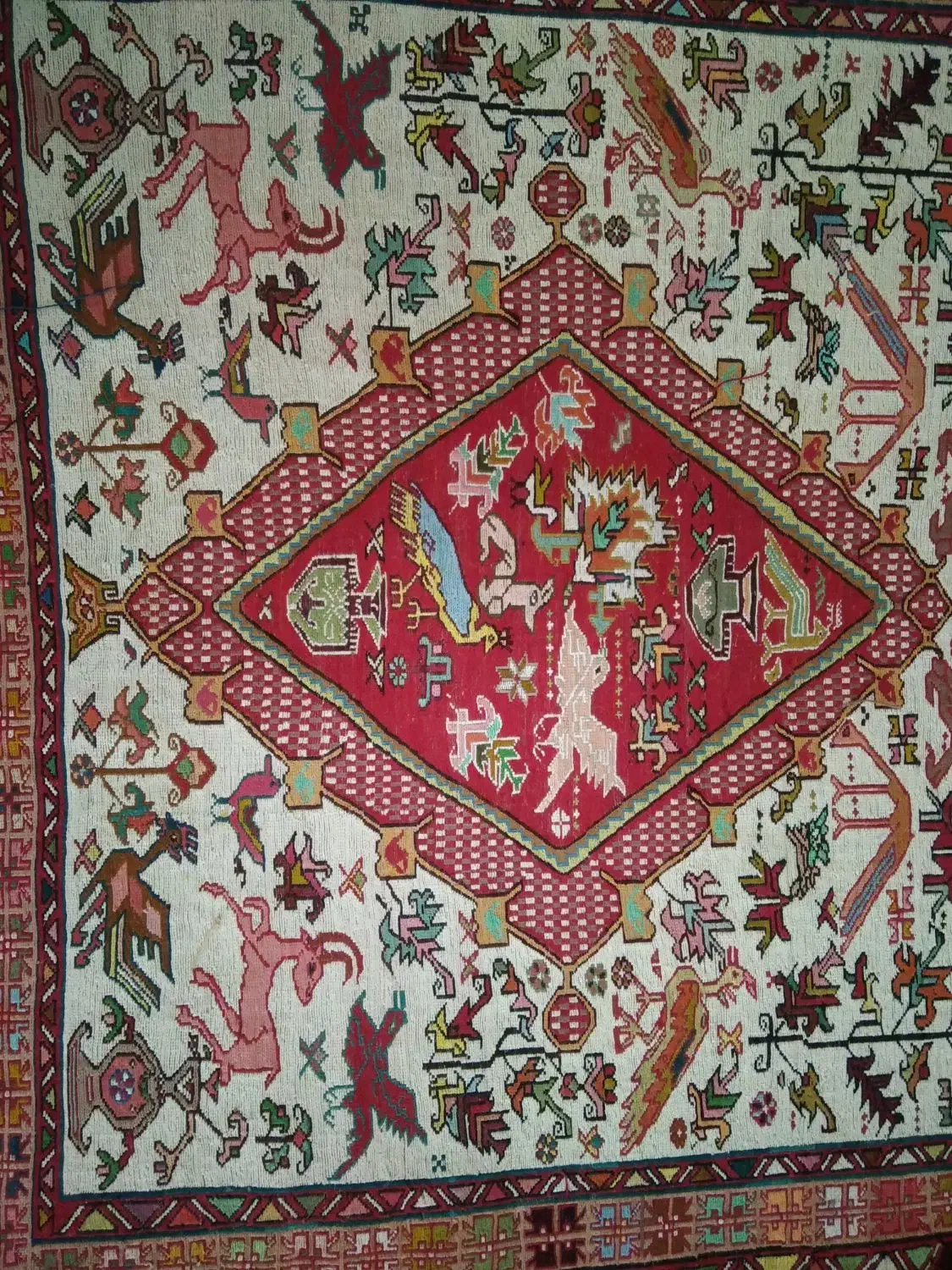 ورنی تمام ابریشم|گلیم، جاجیم، گبه|تبریز, |دیوار