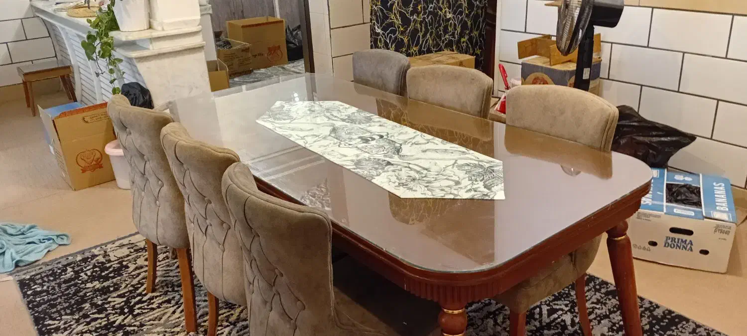 میز ناهار خوری ۶ نفره|میز و صندلی غذاخوری|شهرکرد, |دیوار