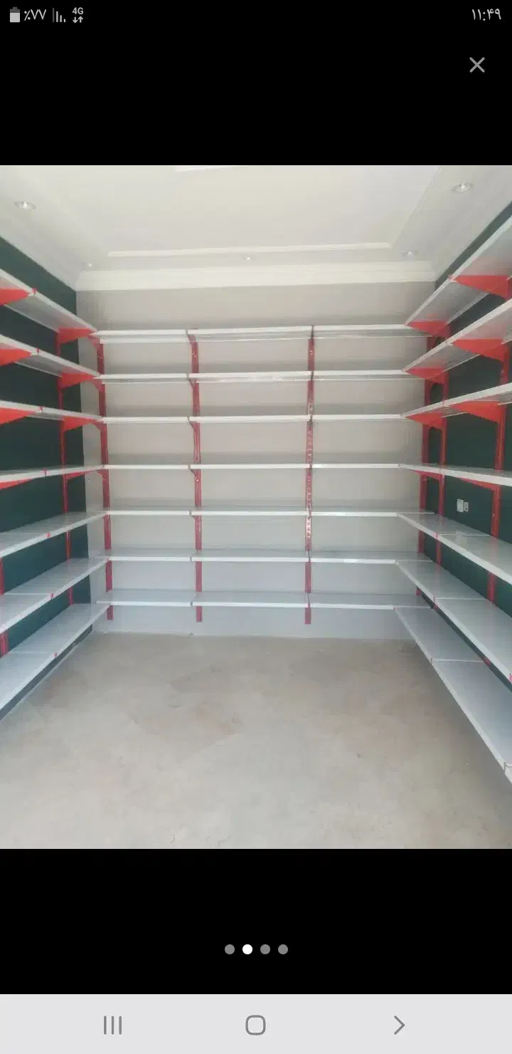 قفسه فلزی سفید پایه قرمز|فروشگاه و مغازه|جوادآباد, |دیوار