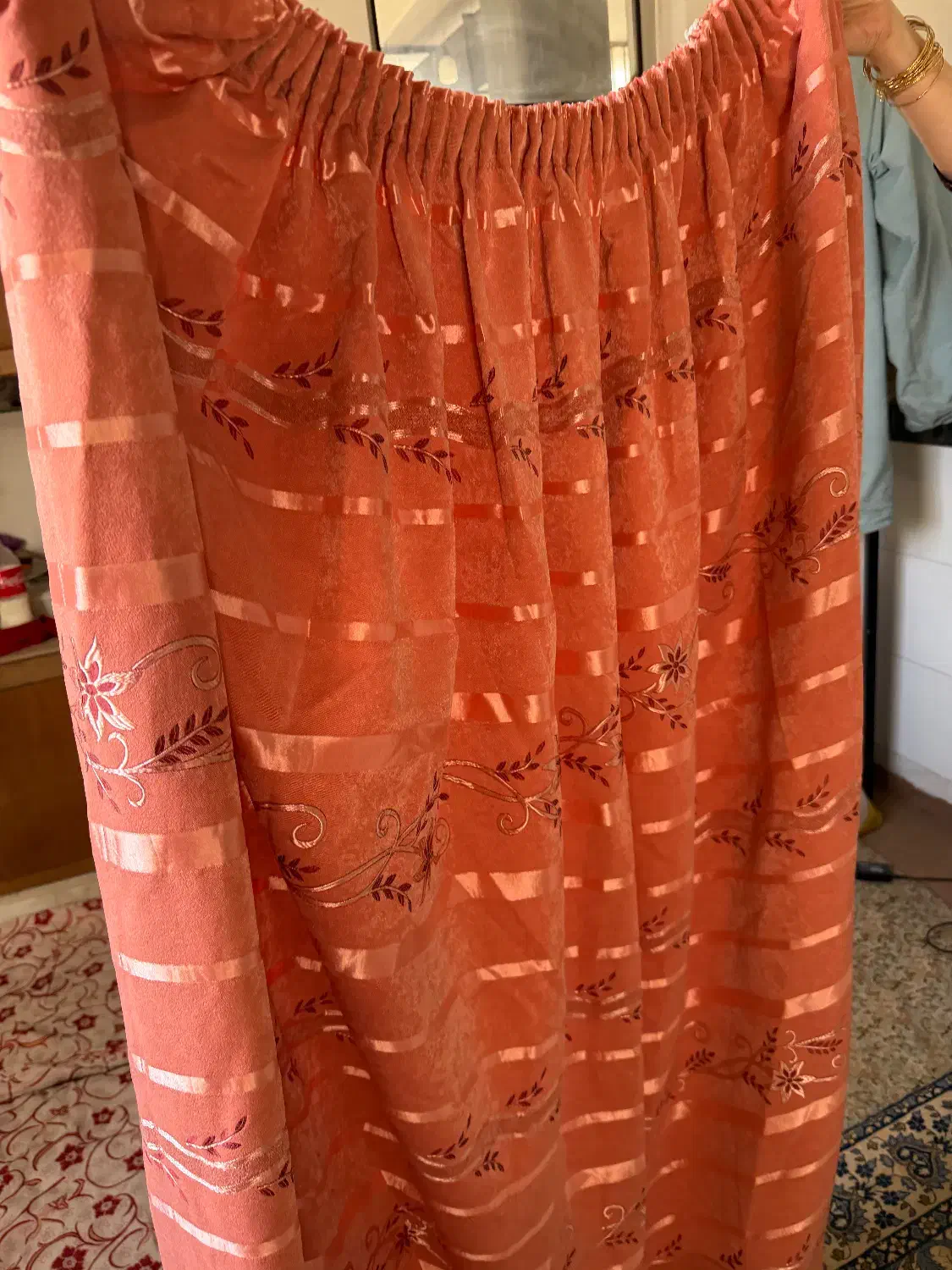 پرده اتاق خواب خوش رنگ برای دو تا پنجره|پرده، رانر، رومیزی|بندر ترکمن, |دیوار