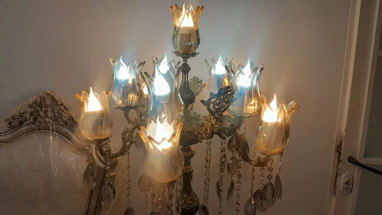 لوستر وآباژوربرنز|لوستر و چراغ آویز|قم, زاویه|دیوار