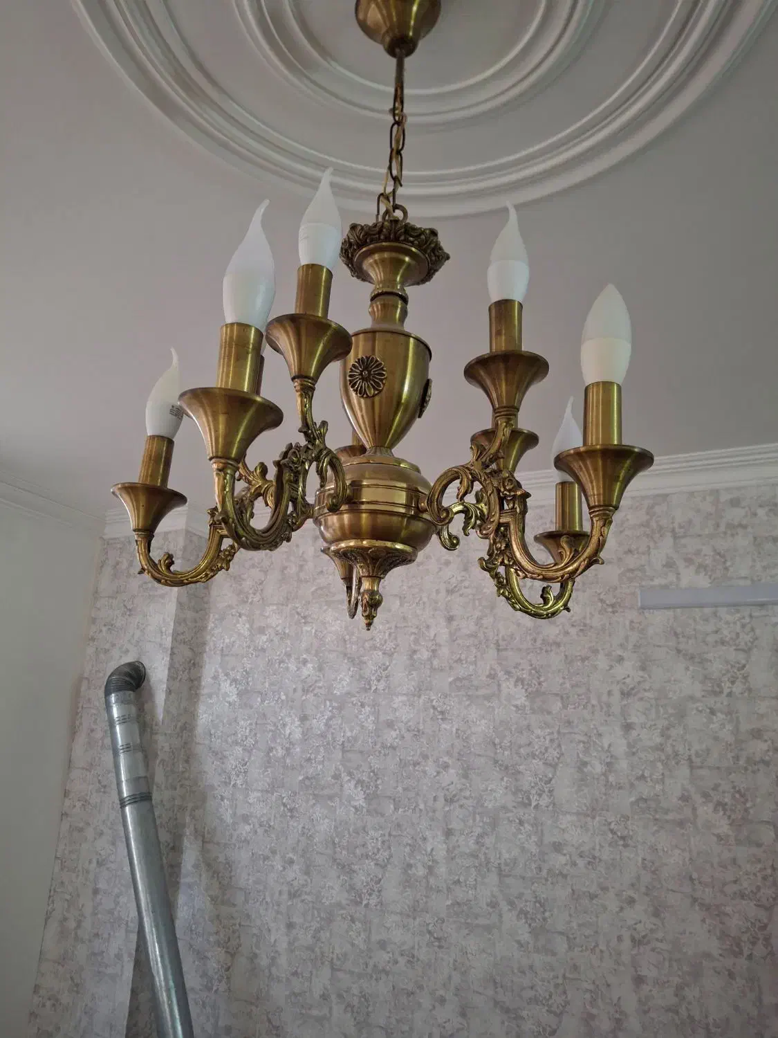 لوستر برنجی|لوستر و چراغ آویز|اراک, |دیوار