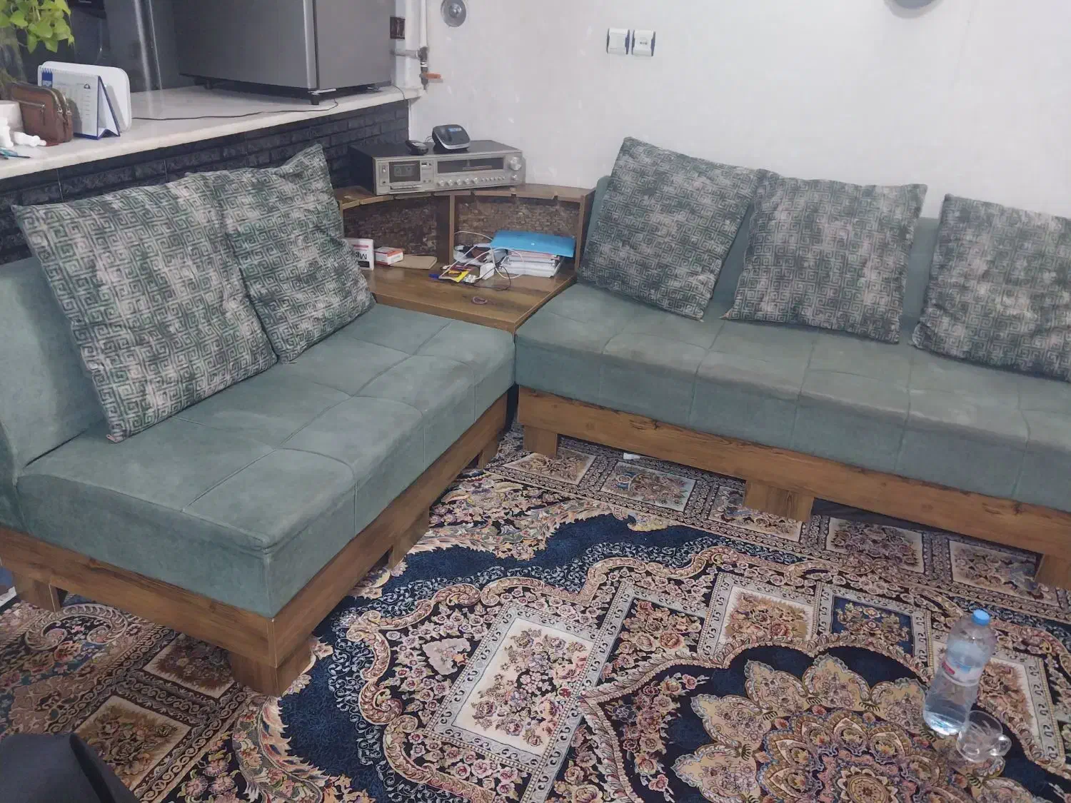 یکدست مبل ال و میز غذاخوری وشش عد صندلی|مبلمان خانگی و میز عسلی|شیراز, دلگشا|دیوار