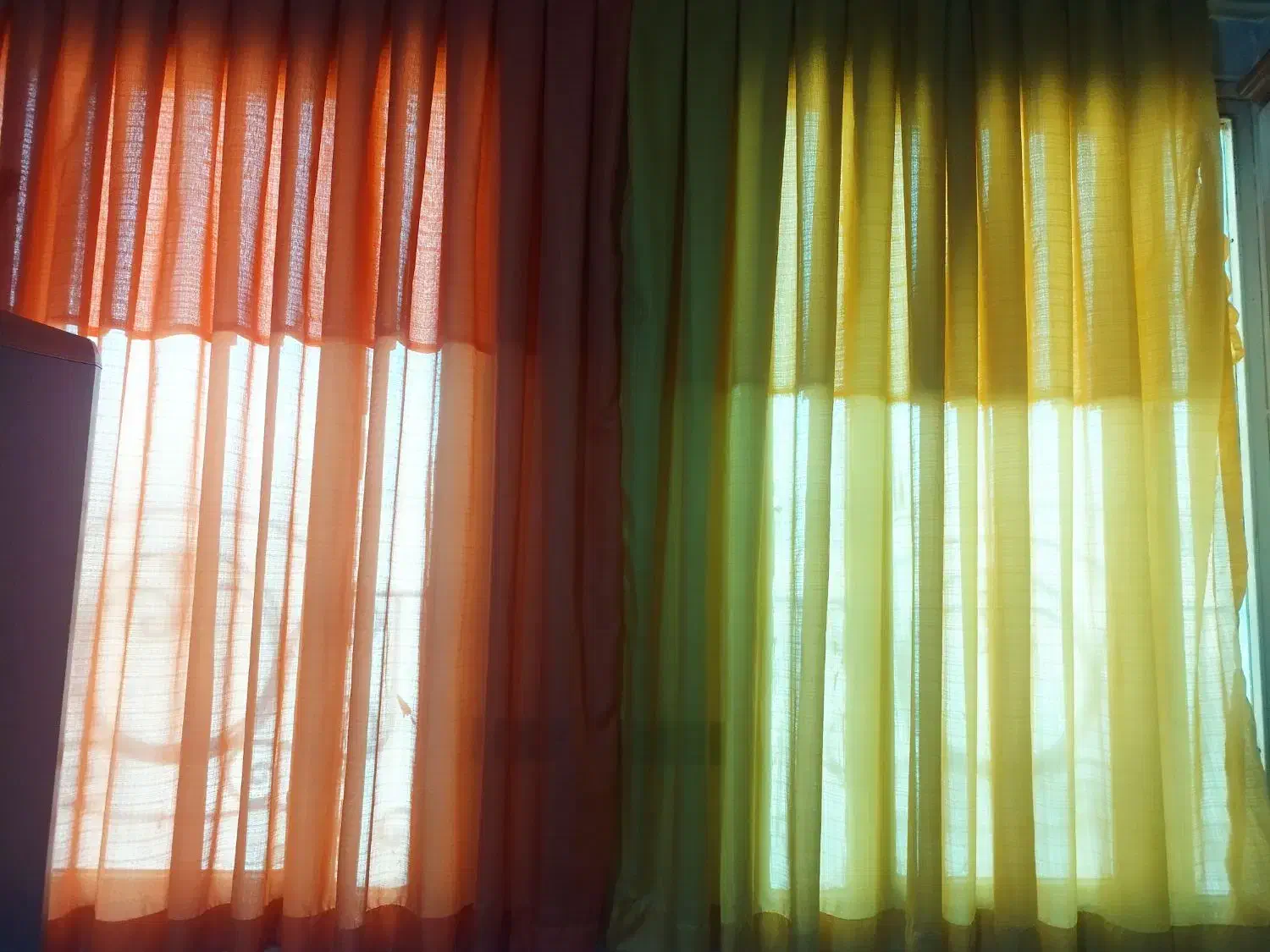 پرده حریر رنگی|پرده، رانر، رومیزی|تهران, شهرک رضویه|دیوار