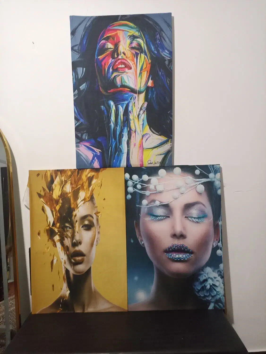 سه عدد تابلو درحد نو|تابلو، نقاشی، عکس|پارس‌آباد, |دیوار