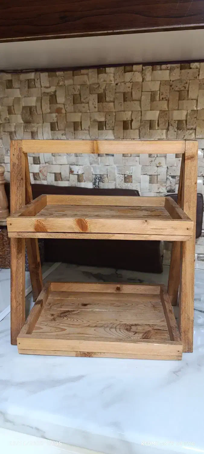 استند چوبی|آب‌چکان و نظم‌دهنده ظروف|فردیس, شهرک ارم|دیوار