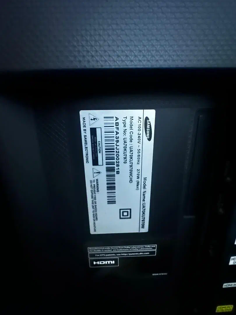 تلویزیون ۷۰ اینچ سامسونگ مدل ku7979|تلویزیون و پروژکتور|تهران, سازمان برنامه جنوبی|دیوار