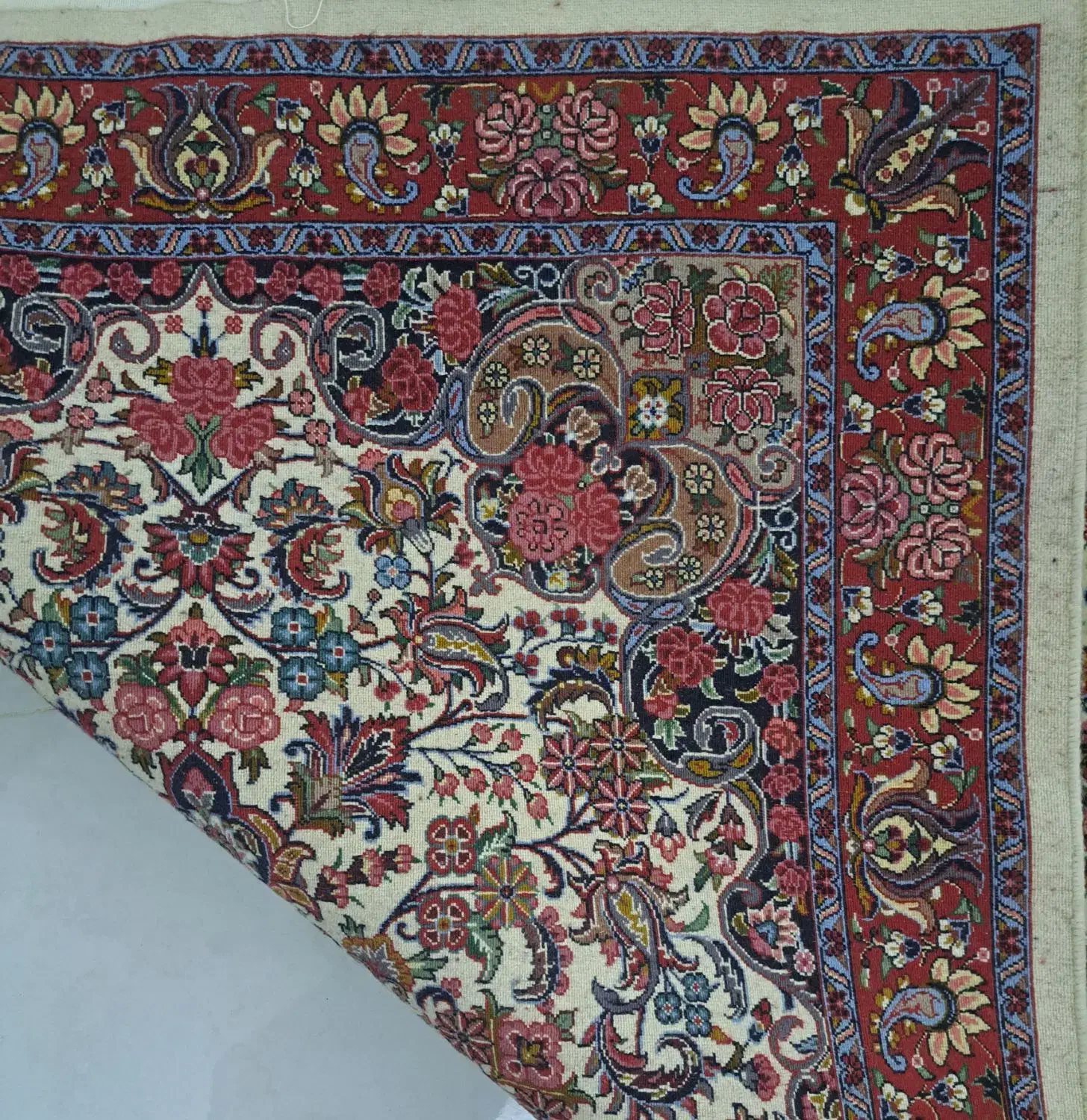 فرش زرع ونیم دستباف دوپود طرح بیجار|فرش|همدان, |دیوار