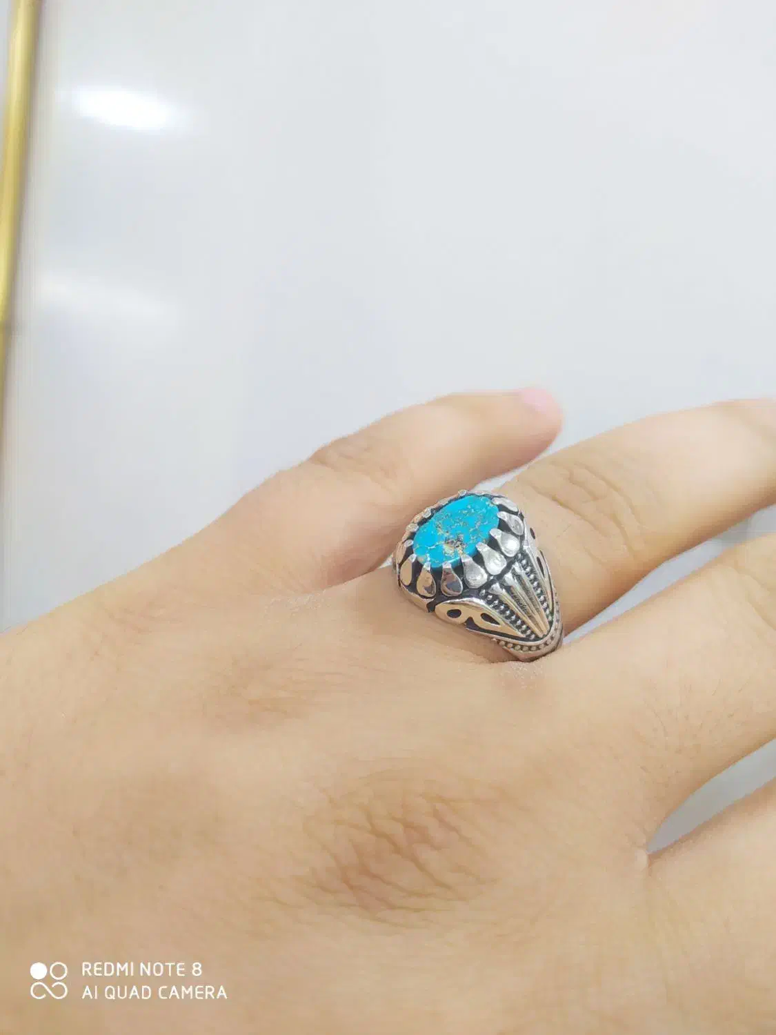 انگشتر مردانه نقره سنگ فیروزه|جواهرات|علی‌آباد کتول, |دیوار