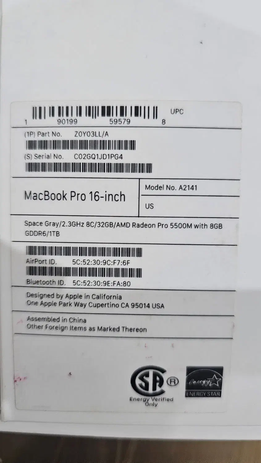 لب تاب مک بوک ۲۰۱۹  ..۱۶ اینچ|رایانه همراه|کرج, کوی زنبق|دیوار