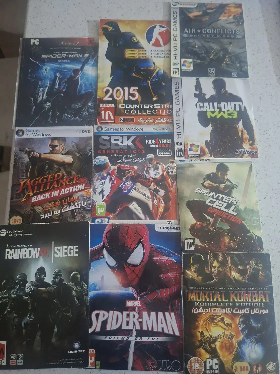10 عدد سیدی بازی کامپیوتر سالم و نو|کنسول، بازی ویدئویی و آنلاین|نوشهر, |دیوار