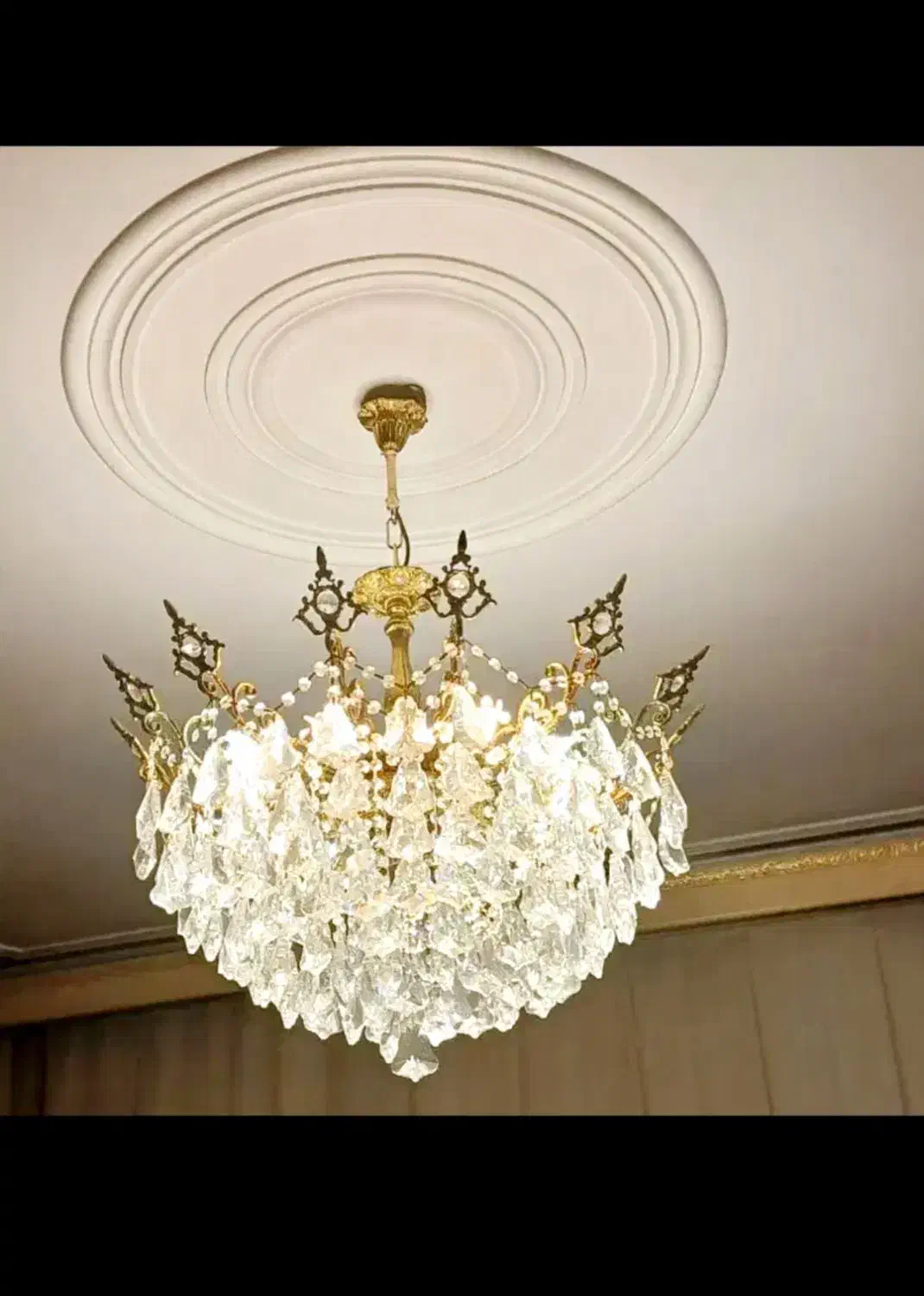 لوستر برنز * 14 شاخه شیک *فوری*فوری|لوستر و چراغ آویز|زنجان, |دیوار