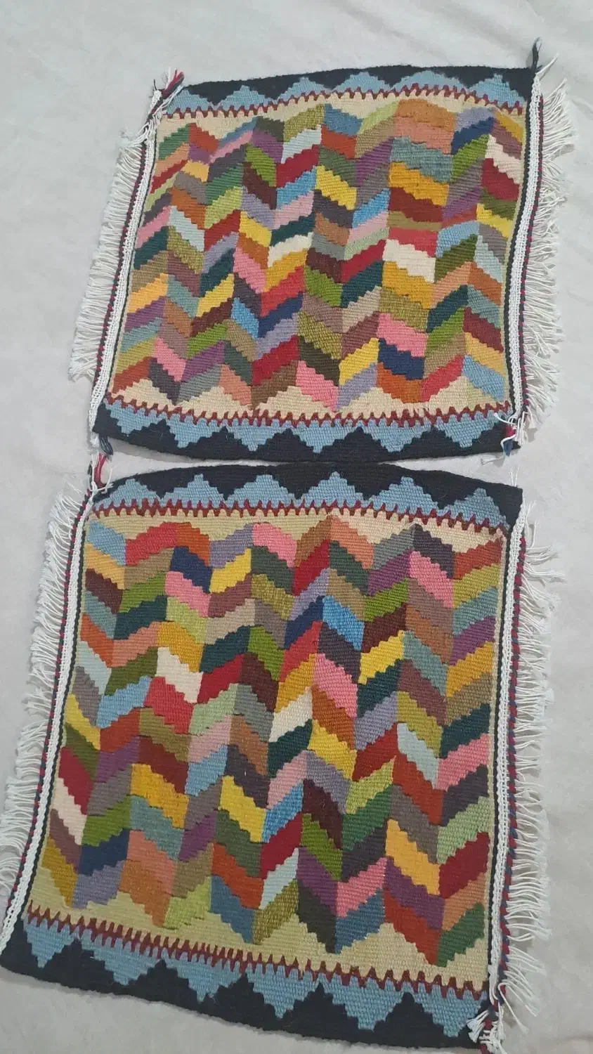 گلیم دستباف کوسن، رومبلی، تابلویی ۴۰×۳۵|گلیم، جاجیم، گبه|سنندج, |دیوار