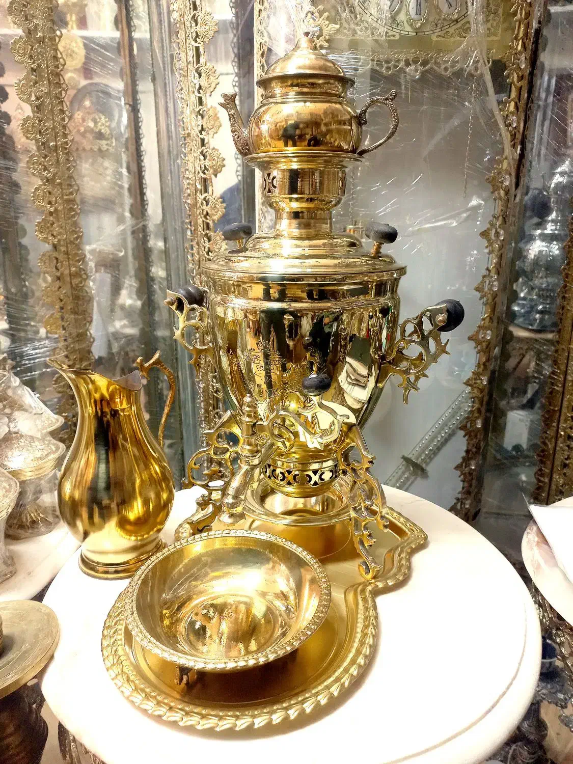 جشنواره یلدای سماورذغالی برنزفروشگاه آنتیک برنجیان|سماور، چای‌ساز، قهوه‌ساز|ارومیه, |دیوار