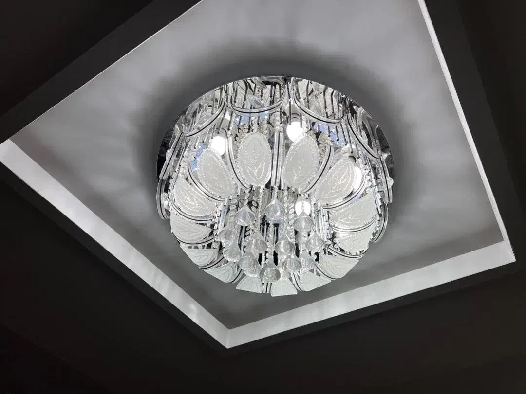 لوستر سقفی کریستال کنترل دار وفلش خور|لوستر و چراغ آویز|قزوین, |دیوار