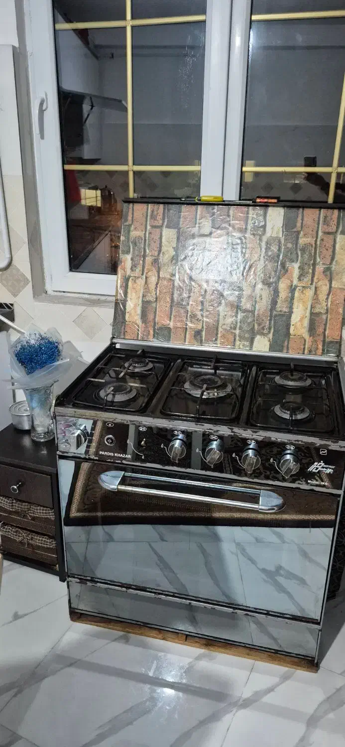 گاز ۵ شعله طرح فر|اجاق گاز و لوازم برقی پخت‌وپز|املش, |دیوار