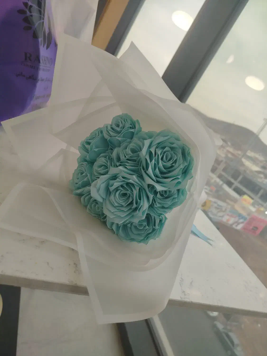 دسته گل ربانی|گل مصنوعی|پرند, فاز ۶|دیوار