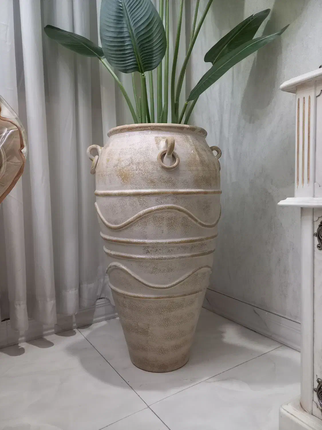 یک عدد گلدان سفالی ۹۰ سانتی متری|صنایع دستی و سایر لوازم تزئینی|فردیس, شهرک راه آهن|دیوار