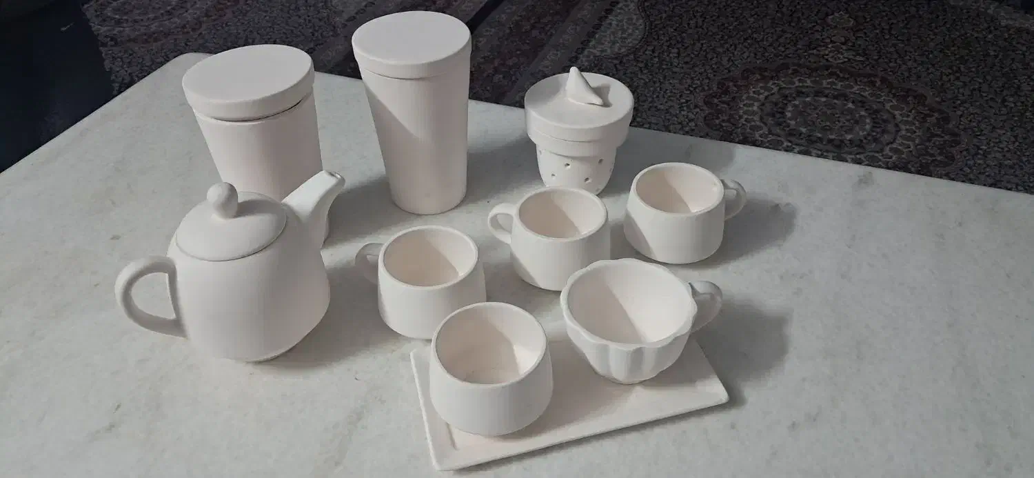 سرویس چایخوری سفالی|صنایع دستی و سایر لوازم تزئینی|ری, شهرک نظامی|دیوار