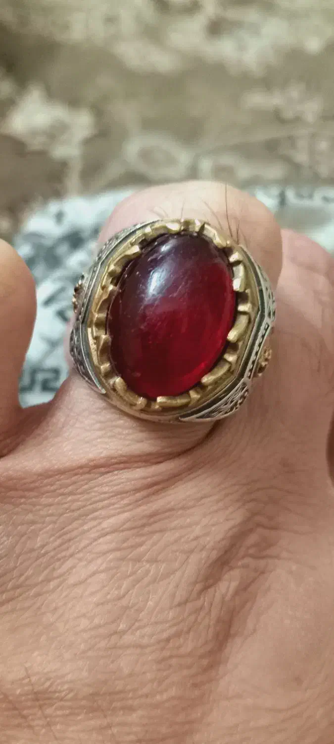 انگشتر کلکسیونی نقره ایتالیا یاقوت تراش قطعی اصل|جواهرات|ورامین, ورامین|دیوار