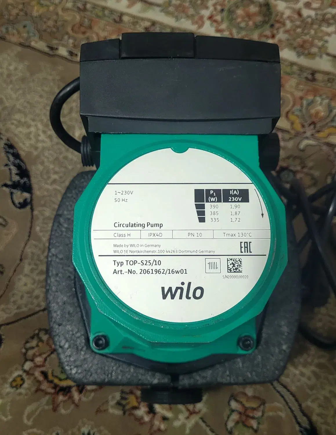 پمپ سیرکولاتور ویلو آلمان مدل S25/10|آبگرمکن، پکیج، شوفاژ|خمینیشهر, |دیوار