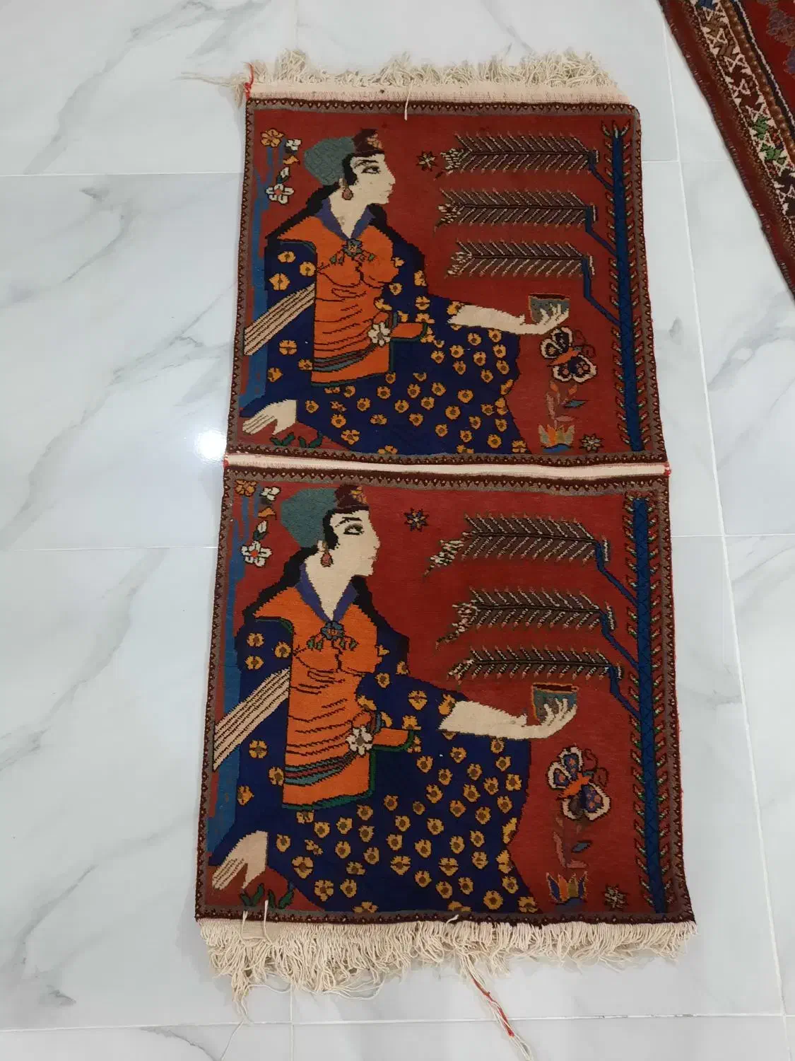 قالیچه دستباف|گلیم، جاجیم، گبه|ارسنجان, |دیوار