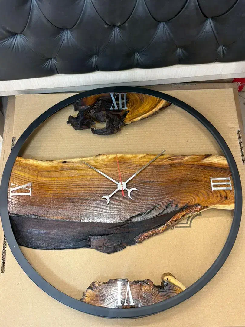 ساعت روستیک چوبی|ساعت دیواری و تزئینی|مشهد, چهنو|دیوار