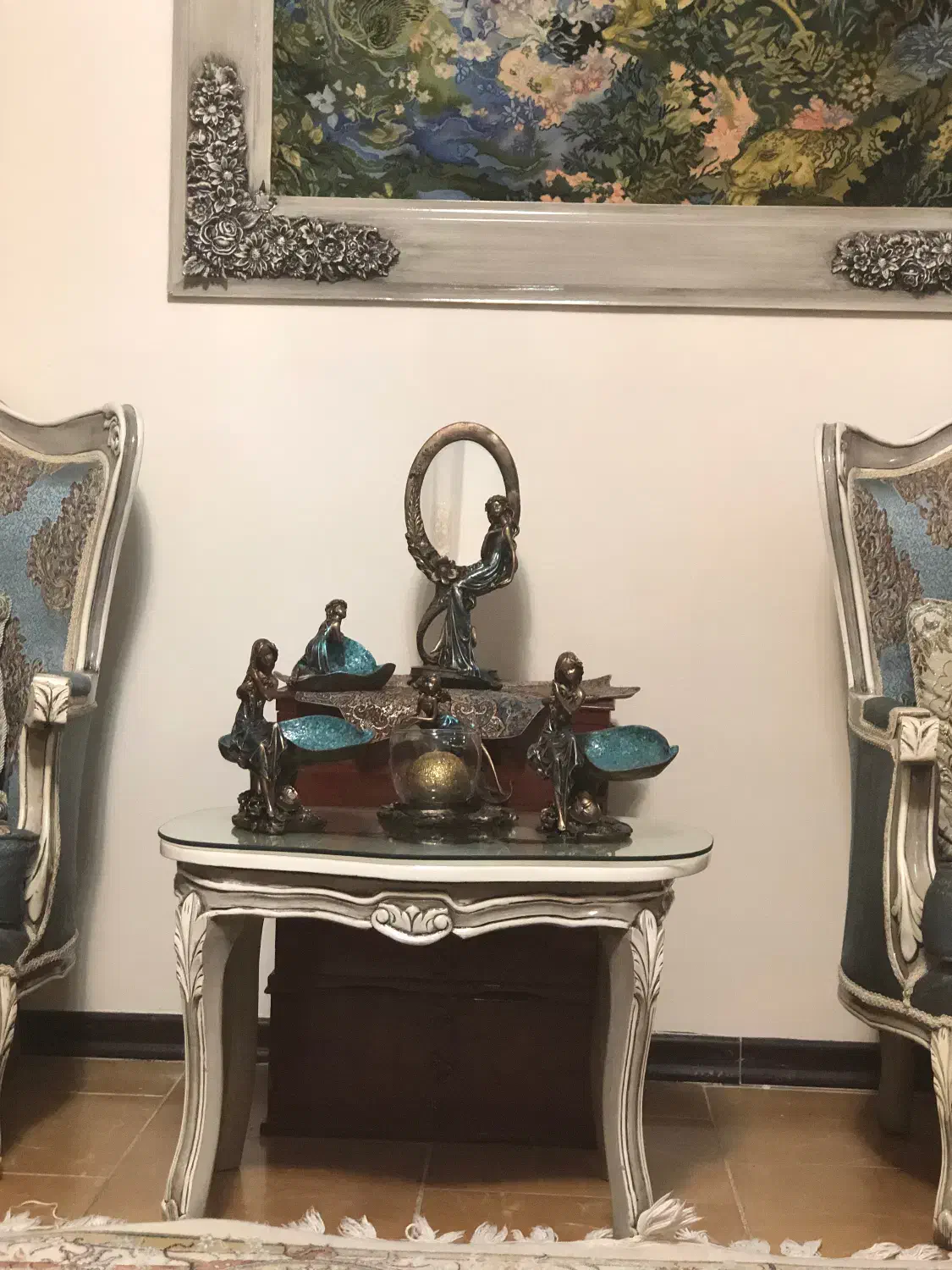 ست 5 عددی مجسمه فرشته به رنگ برنز و فیروزه ای|مجسمه، تندیس، ماکت|تهران, شهرک دانشگاه شریف|دیوار
