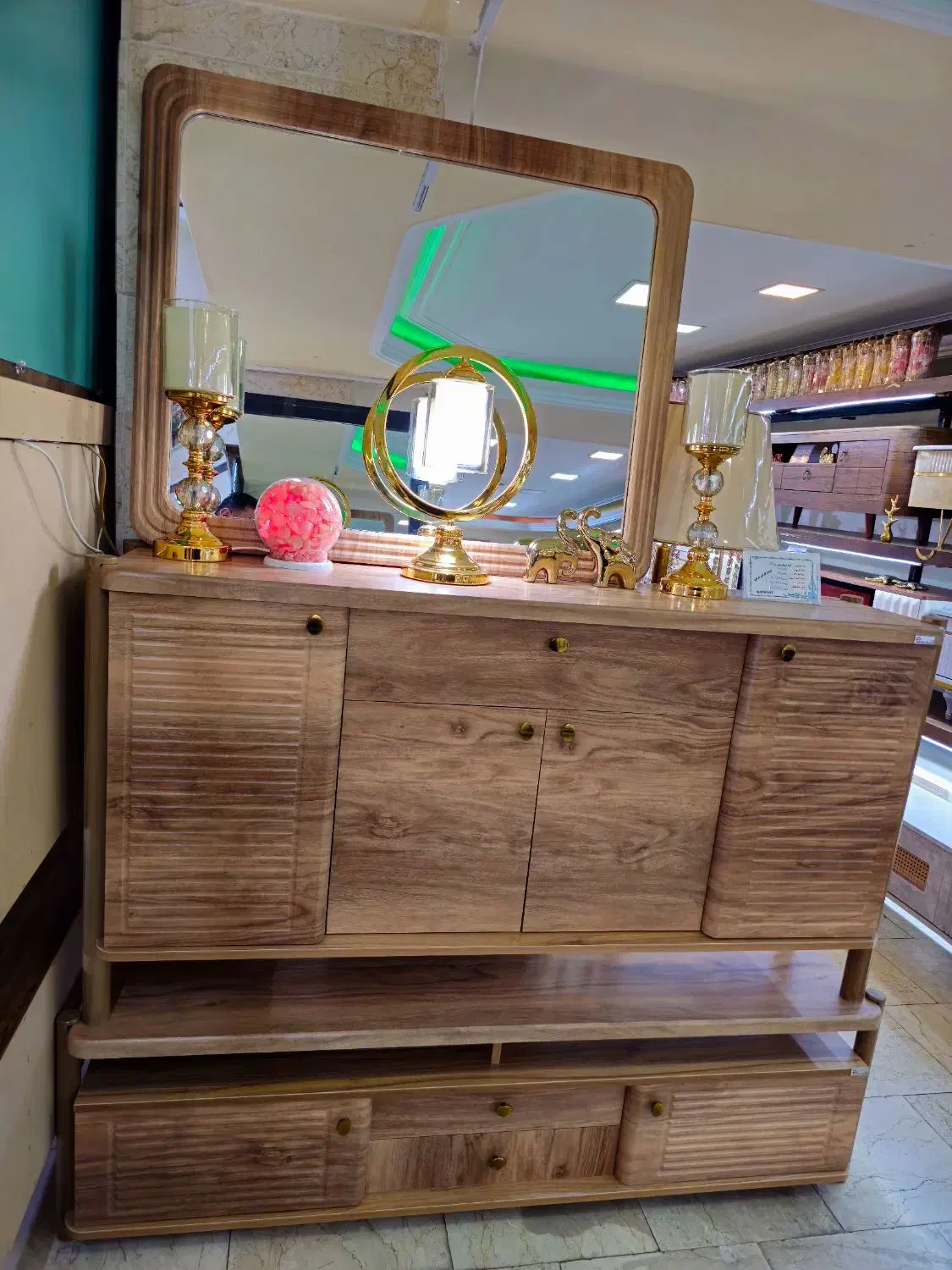 آینه کنسول و میز تلوزیون ، جلومبلی مدل آکار|بوفه، ویترین، کنسول|تبریز, |دیوار