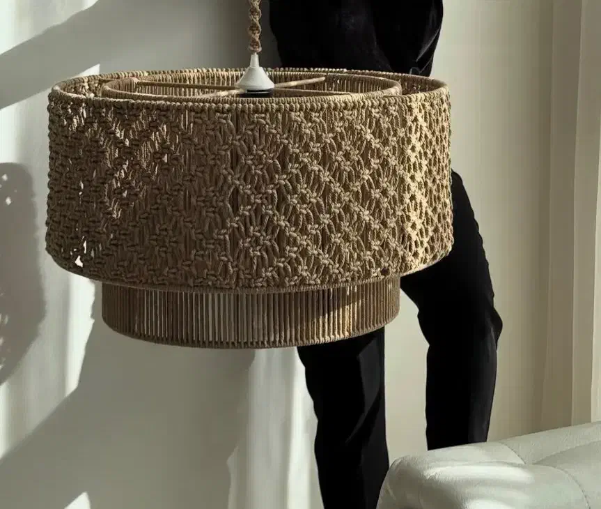 لوستر مکرومه|لوستر و چراغ آویز|باغستان, |دیوار