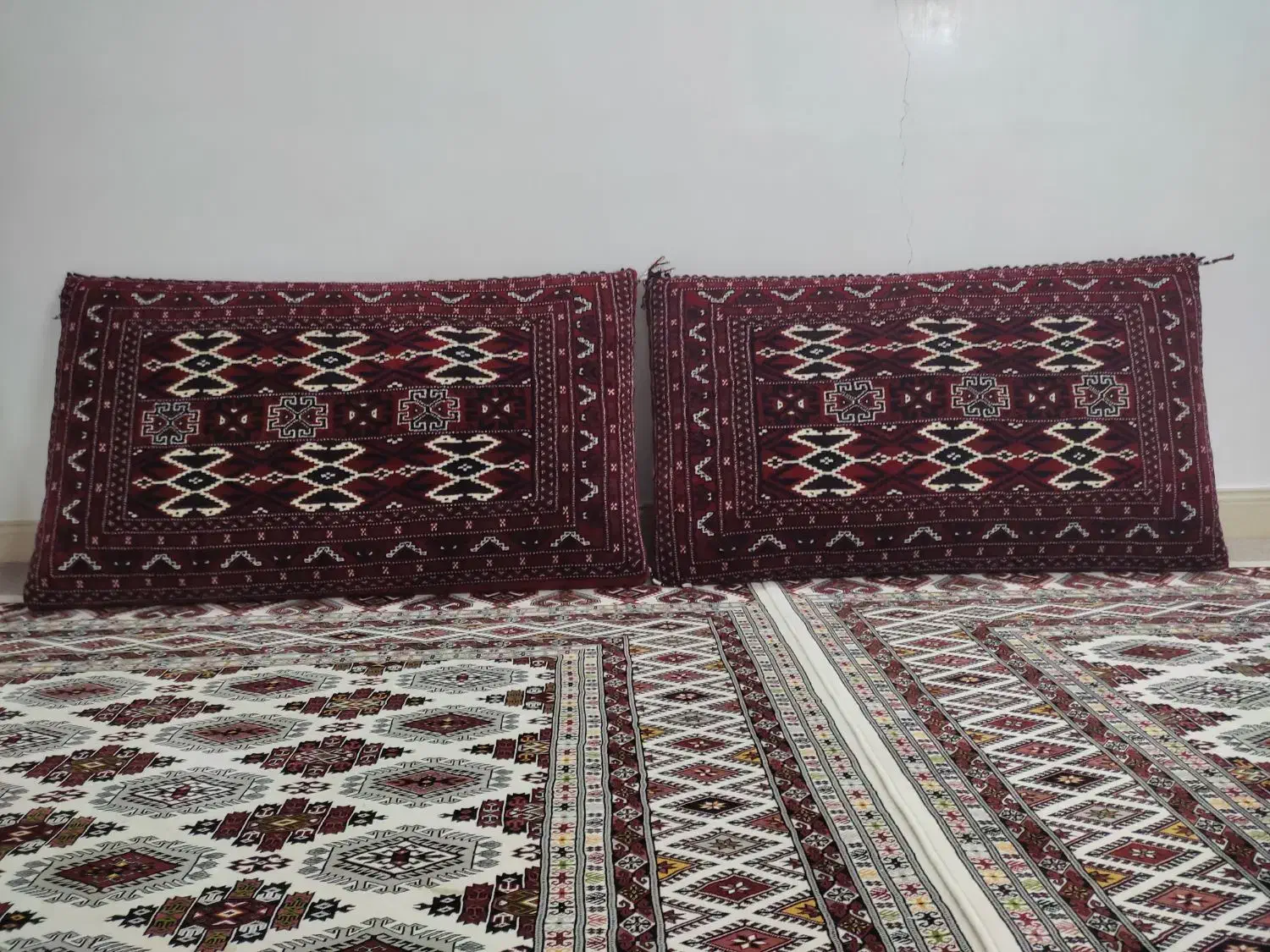 پشتی دستباف ترکمن|پشتی|گنبد کاووس, |دیوار