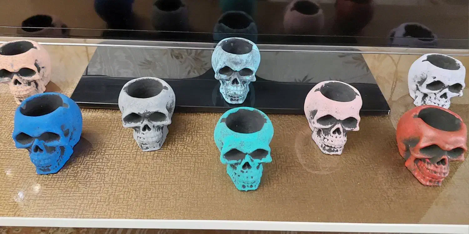 8 عدد جاسیگاری طرح اسکلت جمجمه|صنایع دستی و سایر لوازم تزئینی|کرمانشاه, |دیوار