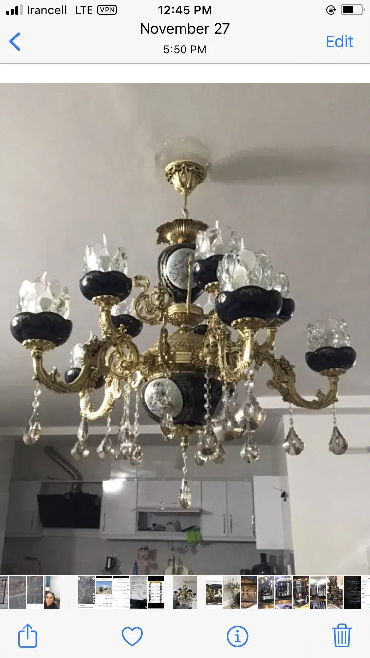 لوستر پنج شاخه دوبل|لوستر و چراغ آویز|سبزوار, توحیدشهر|دیوار