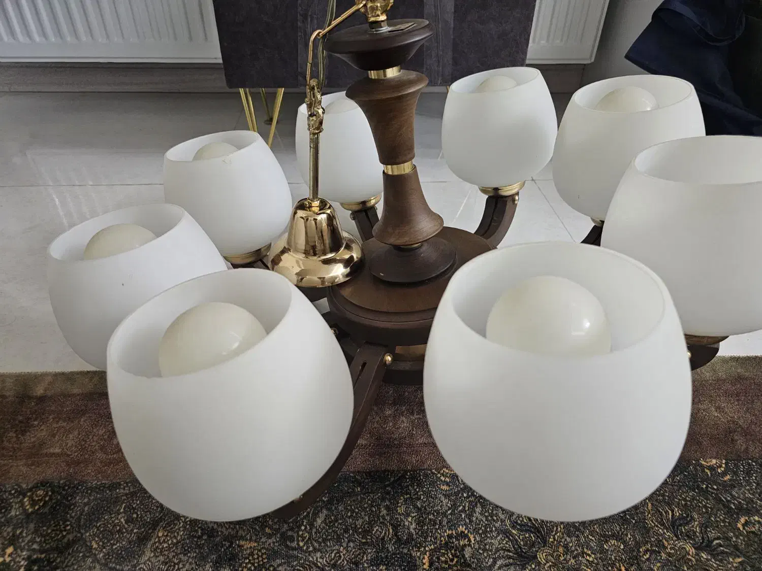 لوستر هشت شاخه و تک شاخه|لوستر و چراغ آویز|ری, هاشمآباد|دیوار