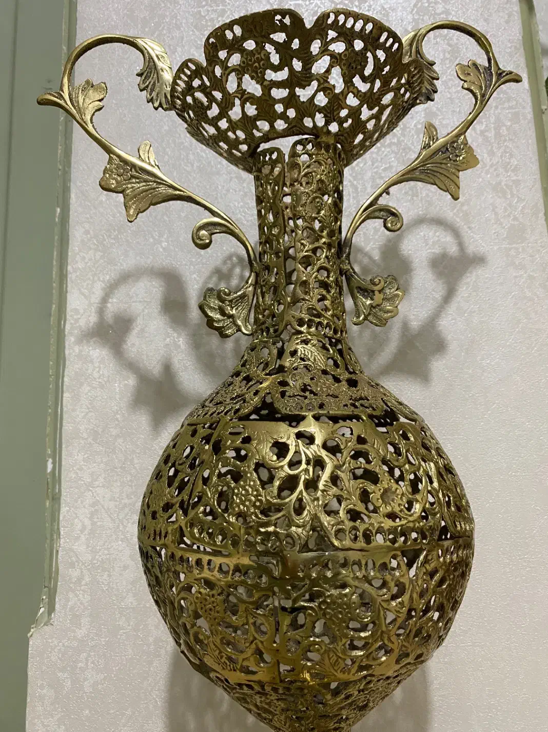 گلدان برنج دکوری|صنایع دستی و سایر لوازم تزئینی|اسلام‌شهر, شهرک سعیدیه|دیوار