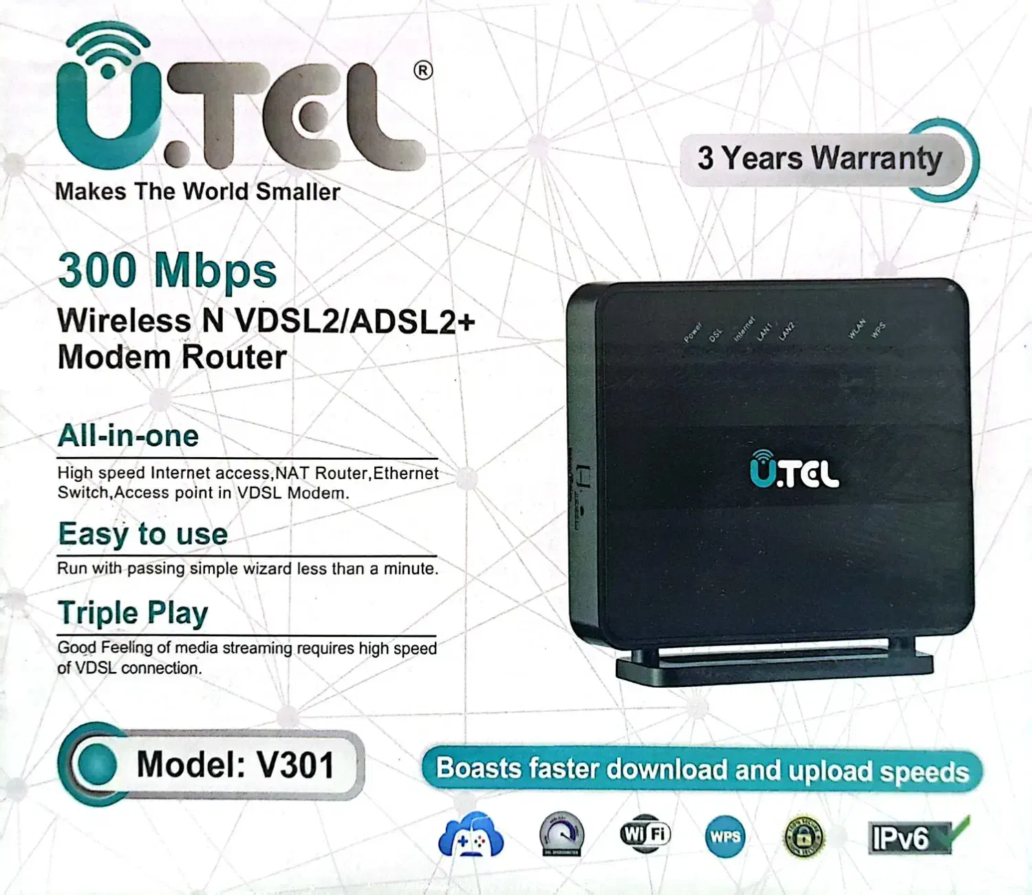 مودم vdsl یوتل|مودم و تجهیزات شبکه|شاهرود, |دیوار