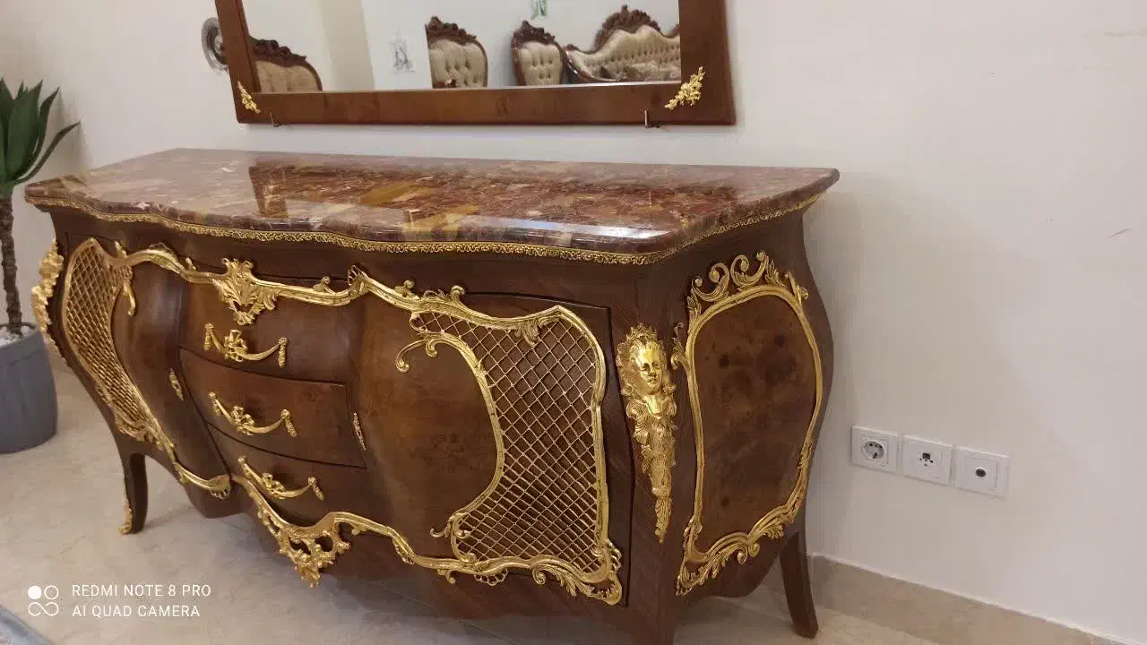 کنسول با آینه و میز تلویزیون لوکس|بوفه، ویترین، کنسول|بجنورد, |دیوار