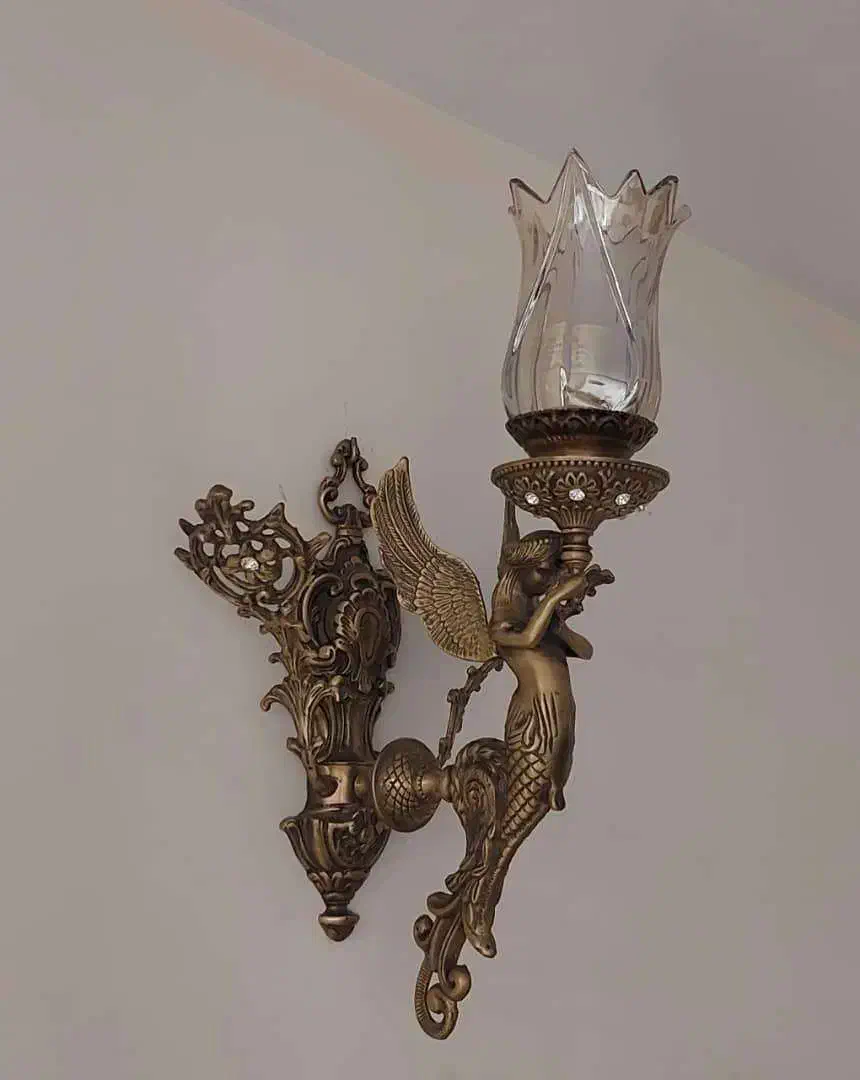 لوستر برنجی وبرنزی|لوستر و چراغ آویز|پردیس, فاز ۸|دیوار