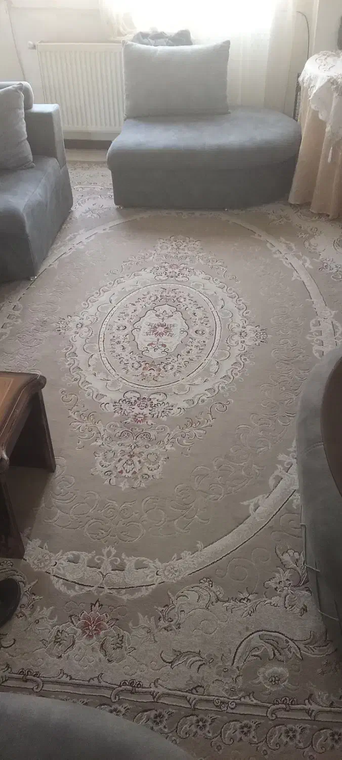 فرش ماشینی ۱۲متری گردویی روشن|فرش|چهارباغ, |دیوار