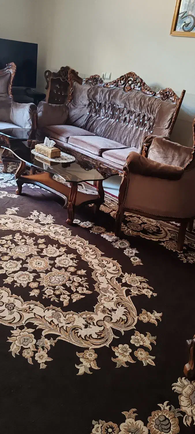 مبل سلطنتی 7نفره سالم|مبلمان خانگی و میز عسلی|اصفهان, کوجان|دیوار