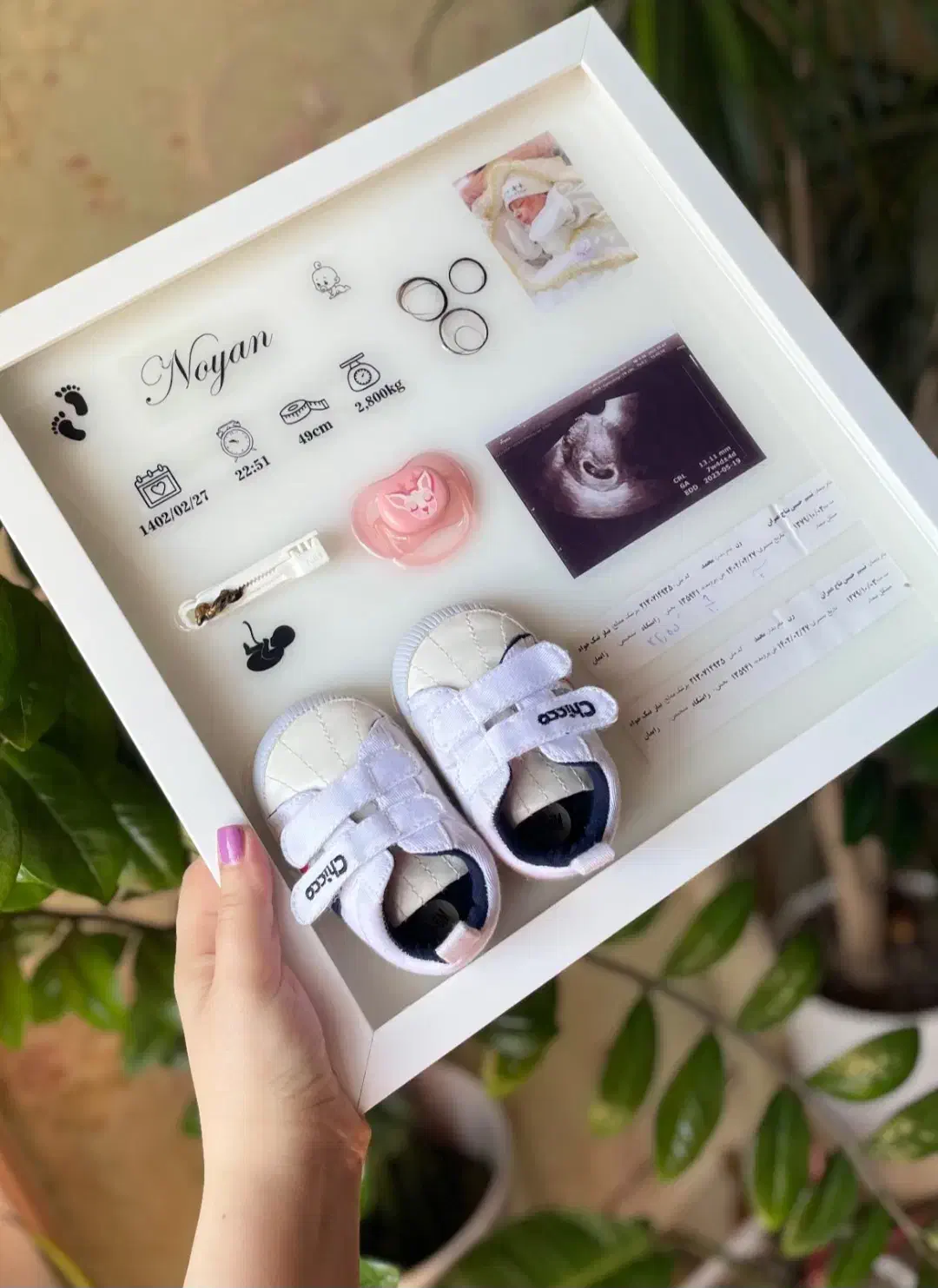 تابلو جاودان یادگاری نوزاد|صنایع دستی و سایر لوازم تزئینی|شوشتر, |دیوار