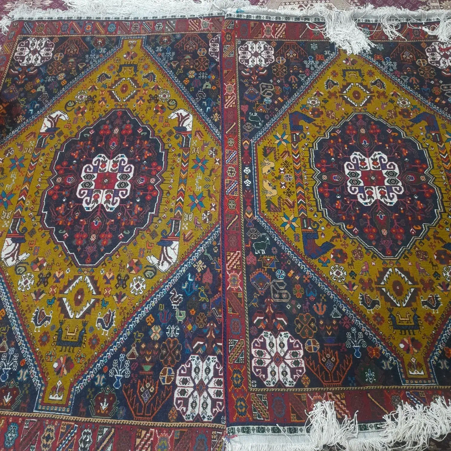 یه جفت دستبافت قشقایی|فرش|شیراز, مسلم|دیوار